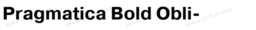 Pragmatica Bold Obli字体转换